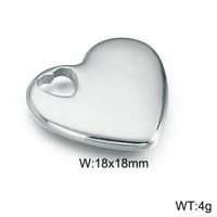 1 Piece Stainless Steel 18K Gold Plated Heart Shape Pendant sku image 3