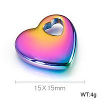 1 Piece Stainless Steel 18K Gold Plated Heart Shape Pendant sku image 9