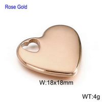 1 Piece Stainless Steel 18K Gold Plated Heart Shape Pendant sku image 8