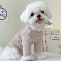 Simple Style Cotton Solid Color Pet Clothing sku image 1