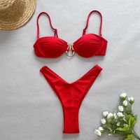 Women's Solid Color 2 Pieces Set Bikinis Swimwear main image 6