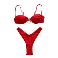 Women's Solid Color 2 Pieces Set Bikinis Swimwear main image 2