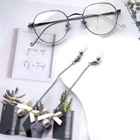 Elegant Sweet Bow Knot Stainless Steel Artificial Pearl Women's Glasses Chain main image 3