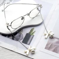 Elegant Süss Bogenknoten Rostfreier Stahl Künstliche Perle Frau Brillenkette main image 1