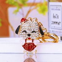 Cartoon Style Color Block Alloy Inlay Rhinestones Women's Keychain sku image 6