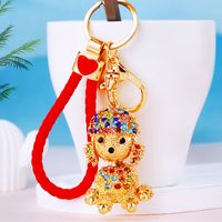 Cartoon Style Color Block Alloy Inlay Rhinestones Women's Keychain sku image 14