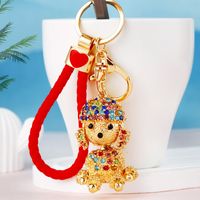 Cartoon Style Color Block Alloy Inlay Rhinestones Women's Keychain main image 1