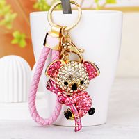 Cartoon Style Color Block Metal Inlay Rhinestones Women's Keychain sku image 7