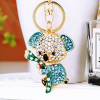 Cartoon Style Color Block Metal Inlay Rhinestones Women's Keychain sku image 2