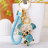 Cartoon Style Color Block Metal Inlay Rhinestones Women's Keychain sku image 9