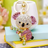 Cartoon Style Color Block Metal Inlay Rhinestones Women's Keychain sku image 4