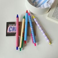 1 Piece Color Block Learning School Plastic Simple Style Gel Pen main image 1