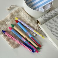 1 Piece Color Block Learning School Plastic Simple Style Gel Pen main image 4