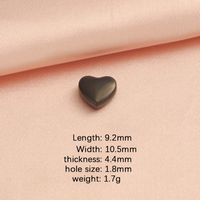 1 Piece Stainless Steel None 18K Gold Plated Rose Gold Plated Heart Shape Beads sku image 4