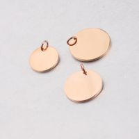 1 Piece Stainless Steel None 18K Gold Plated Rose Gold Plated Solid Color Pendant main image 1