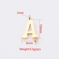 1 Piece Stainless Steel None 18K Gold Plated Rose Gold Plated Letter Pendant main image 2