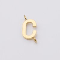 1 Piece Stainless Steel None 18K Gold Plated Rose Gold Plated Letter Pendant sku image 3