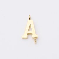 1 Piece Stainless Steel None 18K Gold Plated Rose Gold Plated Letter Pendant sku image 1