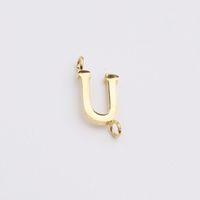 1 Piece Stainless Steel None 18K Gold Plated Rose Gold Plated Letter Pendant sku image 21