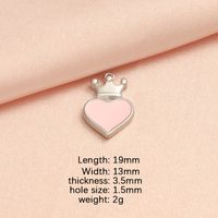 1 Piece Stainless Steel None 18K Gold Plated Heart Shape Crown Polished Pendant sku image 4