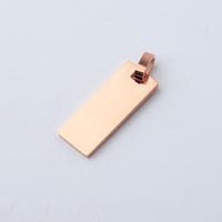 1 Piece Stainless Steel None 18K Gold Plated Rose Gold Plated Solid Color Polished Pendant sku image 4