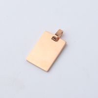 1 Piece Stainless Steel None 18K Gold Plated Rose Gold Plated Solid Color Polished Pendant sku image 6