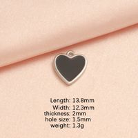 1 Piece Stainless Steel None 18K Gold Plated Heart Shape Crown Polished Pendant sku image 2