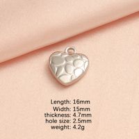 1 Piece Stainless Steel None 18K Gold Plated Heart Shape Crown Polished Pendant sku image 3