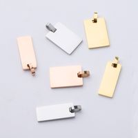1 Piece Stainless Steel None 18K Gold Plated Rose Gold Plated Solid Color Polished Pendant main image 1
