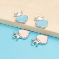 1 Piece Stainless Steel None 18K Gold Plated Heart Shape Crown Polished Pendant main image 6