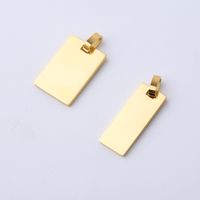 1 Piece Stainless Steel None 18K Gold Plated Rose Gold Plated Solid Color Polished Pendant main image 3