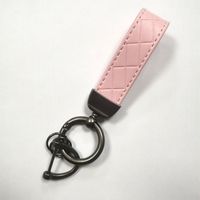 Simple Style Solid Color Pu Leather Zinc Alloy Women's Bag Pendant Keychain sku image 4