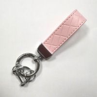 Simple Style Solid Color Pu Leather Zinc Alloy Women's Bag Pendant Keychain sku image 14