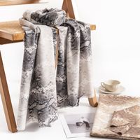 Women's Vintage Style Color Block Imitation Cashmere Printing Scarf main image 1