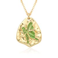 Copper IG Style Simple Style Butterfly Enamel Plating Inlay Zircon Pendant Necklace main image 4