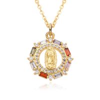 Copper Casual Elegant Moon Crown Pendant Necklace main image 10