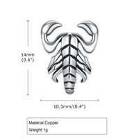 1 Piece Casual Simple Style Scorpion Copper Alloy Ear Studs sku image 1