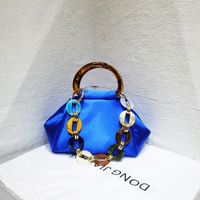 Women's Nylon Solid Color Vintage Style Classic Style Square Zipper Dome Bag sku image 4