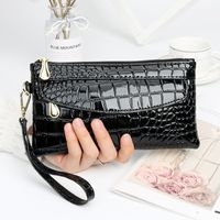 Black Pu Leather Solid Color Square Clutches main image 5