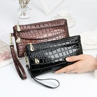 Black Pu Leather Solid Color Square Clutches main image 2