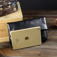 Men's Solid Color Pu Leather Magnetic Buckle Clutch Bag main image 2