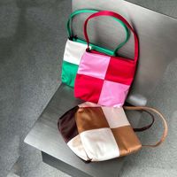 Women's Mini Canvas Color Block Vintage Style Classic Style Square Magnetic Buckle Shoulder Bag main image 1