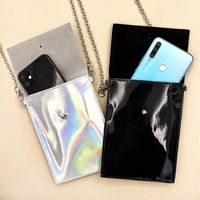 Women's Pu Leather Solid Color Streetwear Square Flip Cover Phone Wallets main image 5