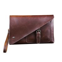 Men's Solid Color Pu Leather Magnetic Buckle Long Wallets main image 5