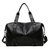 Unisex Classic Style Solid Color Pu Leather Waterproof Shopping Bags sku image 2