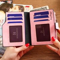 Women's Solid Color Pu Leather Side Zipper Card Holders main image 4