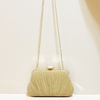Polyester Solid Color Shell Evening Bags main image 4