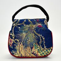 Women's Mini Canvas Phoenix Animal Vintage Style Ethnic Style Shell Zipper Diana Bag sku image 3