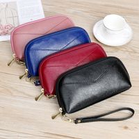 Black Royal Blue Pu Leather Solid Color Square Clutches main image 1