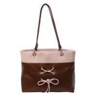 Women's Medium Pu Leather Color Block Basic Square Zipper Handbag sku image 4